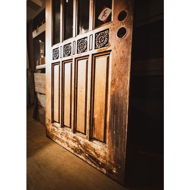 Mid-Century Hand Carved Wooden Door For Sale In Portland, OR - Image 6 of 15