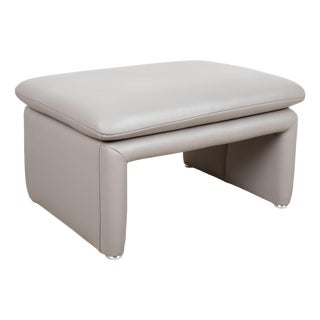 Leather Stool in Grey by Koinor For Sale
