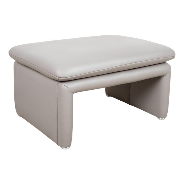 Leather Stool in Grey by Koinor For Sale