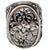 1970s 925 Sterling Scrollwork Tang Grass Pattern Victorian Statement Ring Size 10 For Sale - Image 4 of 5