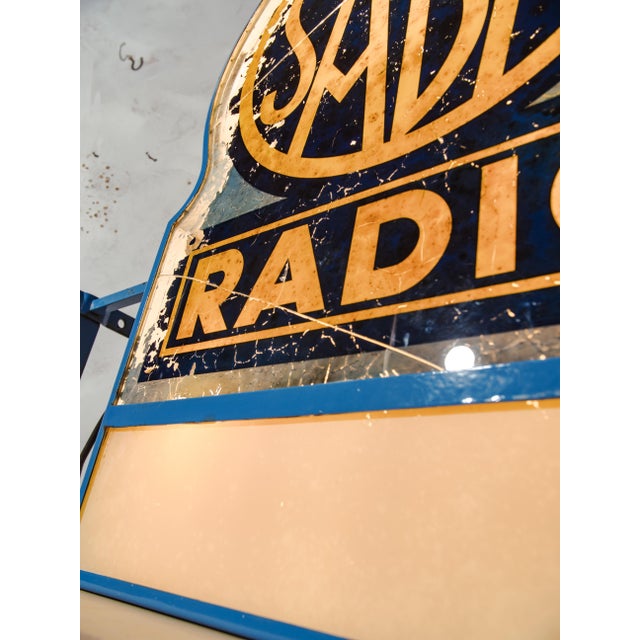 Art Deco Double-Sided Illuminated Radio Dealer Sign for Saba, Germany, 1930s For Sale - Image 10 of 18