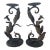 Vintage Hand Wrought Metal Candlestick Holders Set of 2 For Sale