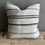 Creamy white hemp rug pillow with stripes. Soft hand, linen blend backing with zipper closure. Spot cleaning is...