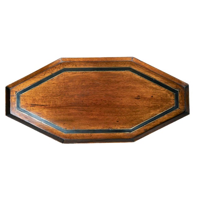 Directoire Mahogany, Ebony and Brass Inlaid Table For Sale In Boston - Image 6 of 6
