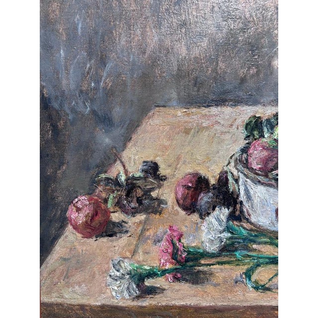 Enzo Faraoni, Still Life with Flowers, 1981, Oil on Plywood, Framed For Sale - Image 6 of 13