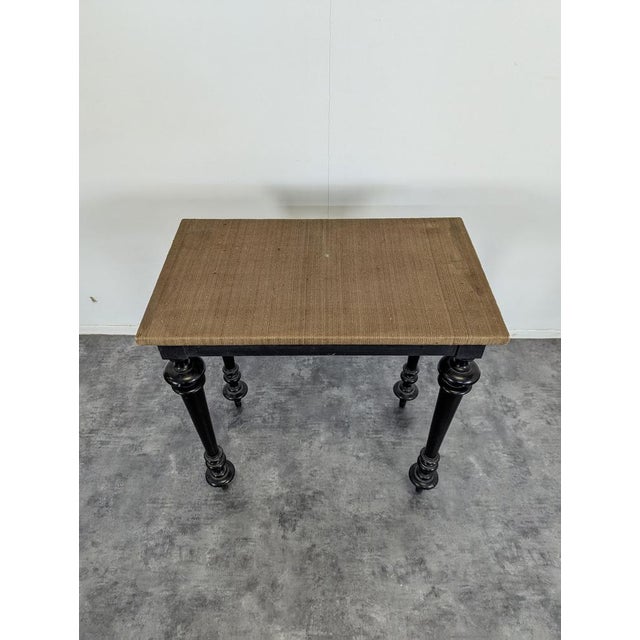 Blackened Wood Side Table For Sale - Image 3 of 5