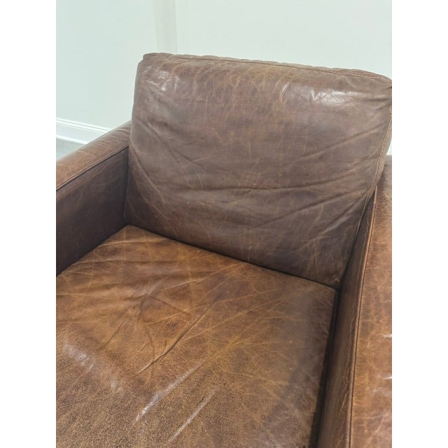 Natuzzi Gregory Italian Leather Sofa & Matching Lounge Chair - Model 2191/1834 For Sale - Image 14 of 17