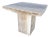 Vintage Italian Polished Travertine Side Table For Sale