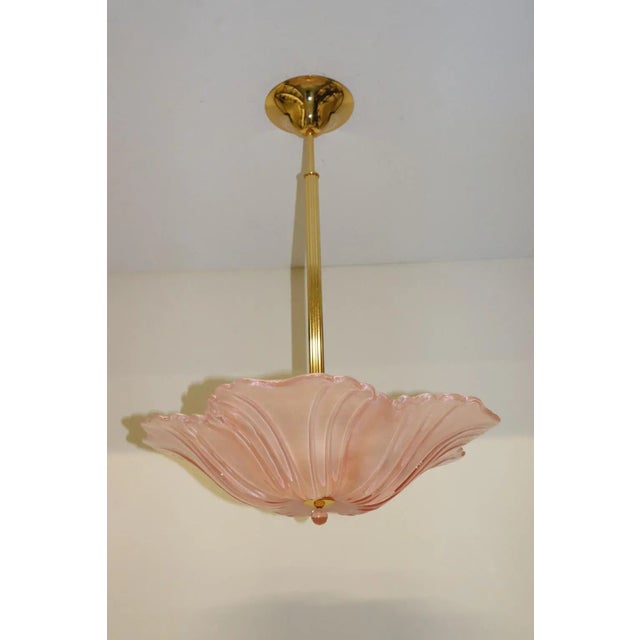 1990s Modern Murano Rose Glass Pendant Lamp For Sale - Image 12 of 12