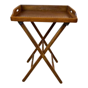 Mid 20th Century Vintage Mahogany Folding Butler’s Tray Tea Table.
