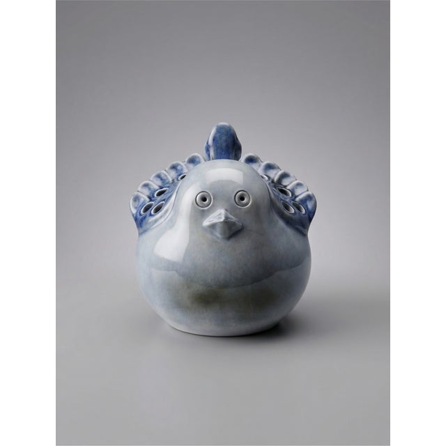 Blue Vintage French Blue Porcelain Bird from Virebent, 1970s For Sale - Image 8 of 8