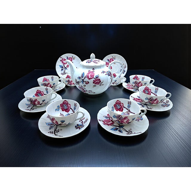 Jouy Tea Service from Bernardaud Limoges, 1980s, Set of 17 For Sale - Image 10 of 10
