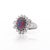 Vintage Gia Certified Black Opal Mixed Cut Diamond Halo 14k Cocktail Ring For Sale - Image 4 of 10