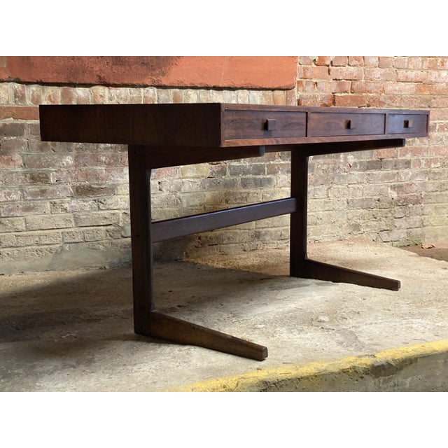 Danish Modern Rosewood Cantilever Executive Desk by Georg Petersens For Sale In New York - Image 6 of 12