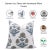 Fabdivine Artisan Block Print Throw Pillow Cover 14x14 Inch Thick Cotton White-Badshah For Sale - Image 4 of 4