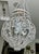 1960s Sherle Wagner Crystal Beaded Basket Pendant Chandelier With Beaded Canopy For Sale - Image 5 of 18