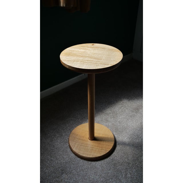 Contemporary Circulo Side Table in Natural Oak by Goldfinch Brookes Furniture For Sale - Image 3 of 10