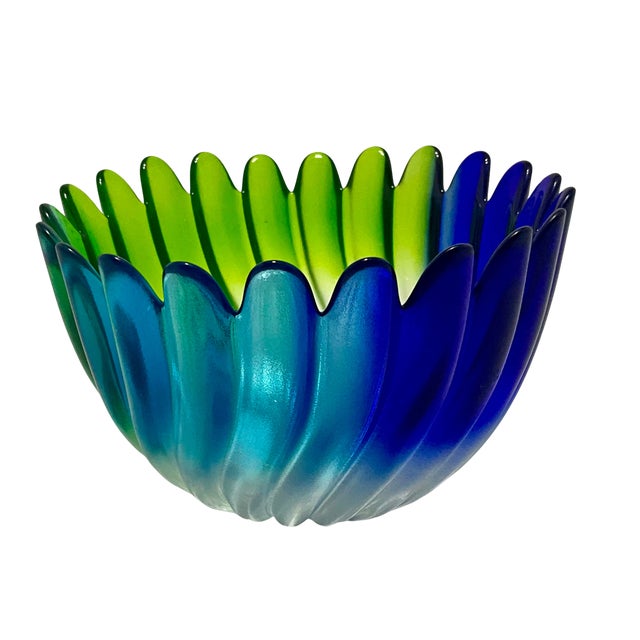 Mid-Century Modern Studio Nova Solaris Glass Bowl by Walther Glas of Germany For Sale - Image 3 of 10