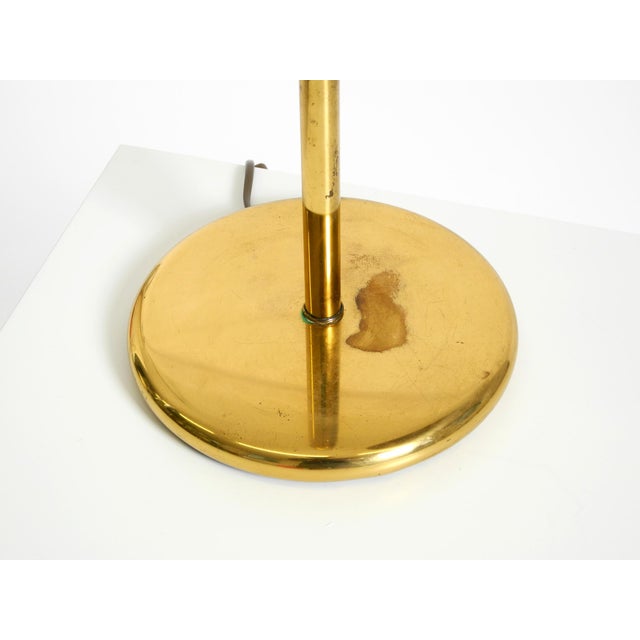 Large Mid-Century Modern Brass Table Lamp with Conical Shade, 1960s For Sale - Image 18 of 18