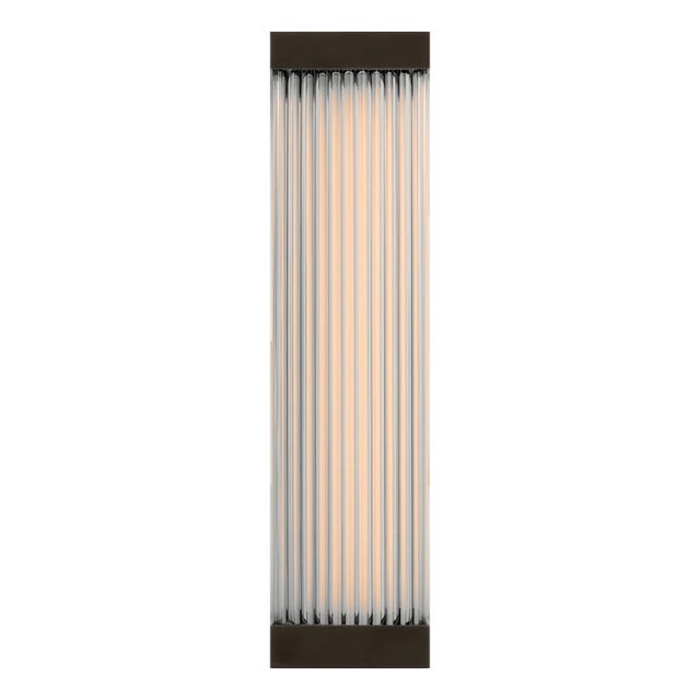 Vance 14" Sconce in Bronze with Clear Glass Rods Designer: Chapman & Myers Finish: Bronze Height: 14" Width: 3.5"...