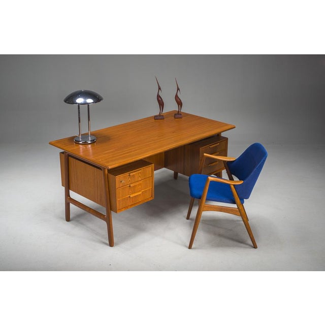 Model 75 Teak Desk by Gunni Omann for Omann Jun Furniture Factory, 1960s For Sale - Image 15 of 18