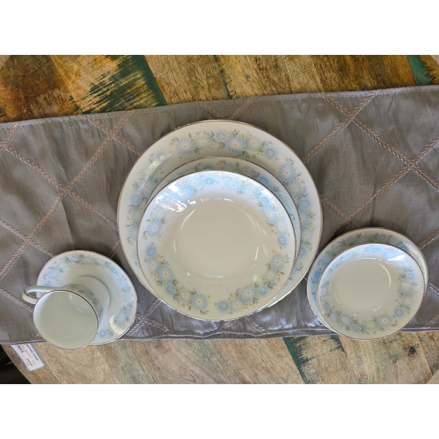 1970s Vintage Noritake "Blue Charm" China Set Service for 16 Plus Service Pieces, 155 Pieces Total For Sale - Image 5 of 5