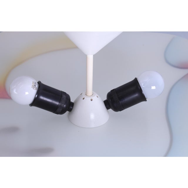 Glass Colored Dish Ceiling Lamp, 1950s For Sale - Image 10 of 15