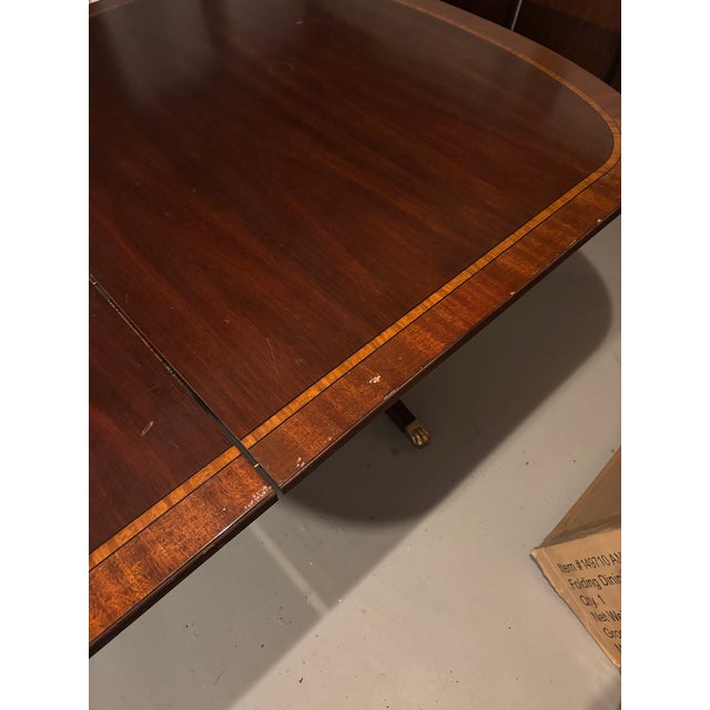 Vintage Henkel Harris 2207 Mahogany Double Pedestal Dining Table For Sale - Image 11 of 14