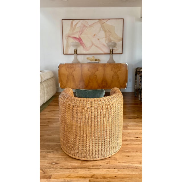 1970s Sculptural Wicker Lounge Chair by Founders For Sale In Houston - Image 6 of 12