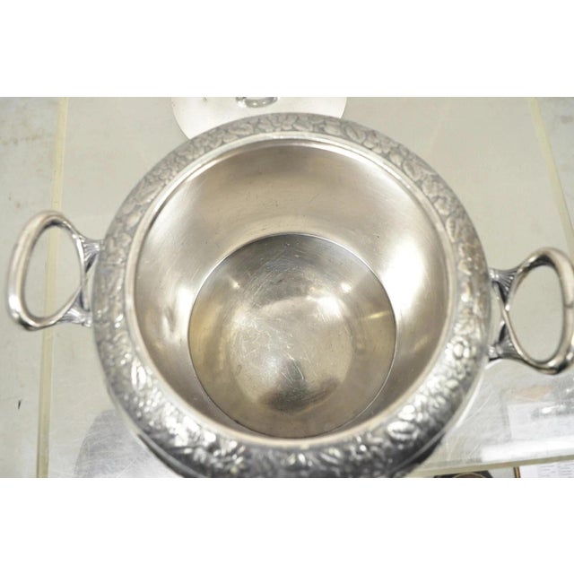 Antique Art Nouveau Silver Plated Lidded Soup Tureen Engraved "Louise" For Sale In Philadelphia - Image 6 of 11