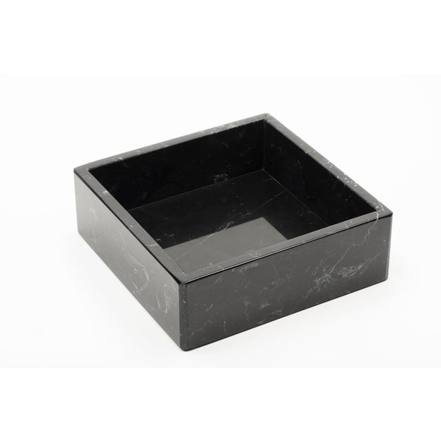 This black Marquina marble guest towel tray is ideal for any industrial or private setting. It could equally be used as a...