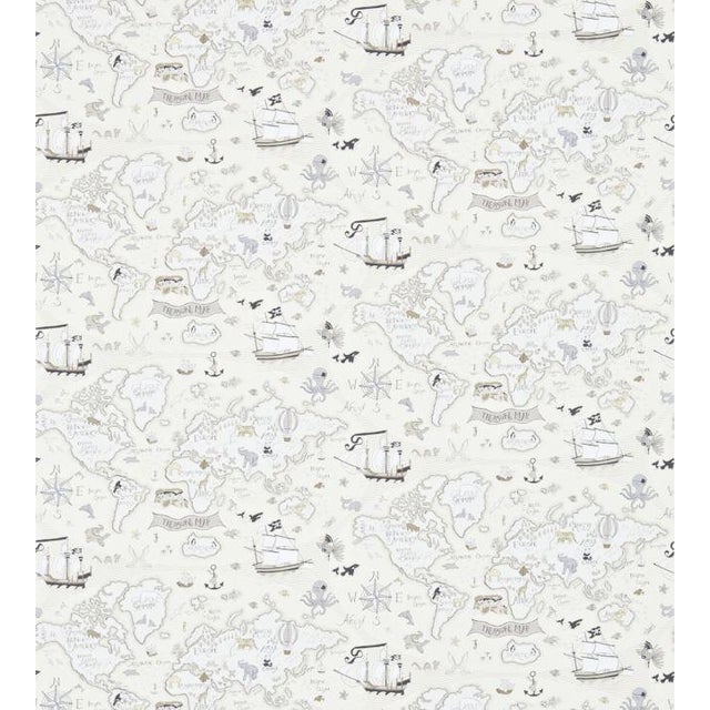 Treasure Map Wallpaper by Sanderson - Price Per Roll | Chairish