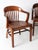 Brown Antique Bankers Chairs Set of 4 For Sale - Image 8 of 12