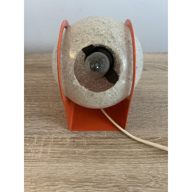 Orange Table Lamp by Pokrok Žilina, 1960s For Sale - Image 8 of 8
