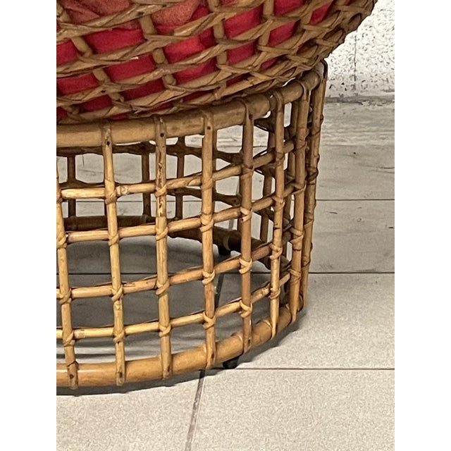 Egg Lounge Chair in Rattan, Italy, 1960s For Sale - Image 14 of 15