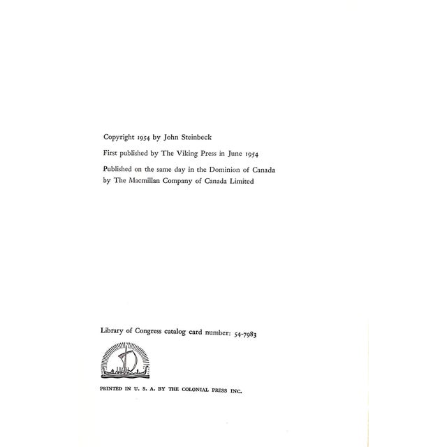 1950s "Sweet Thursday" 1954 Steinbeck, John For Sale - Image 5 of 6