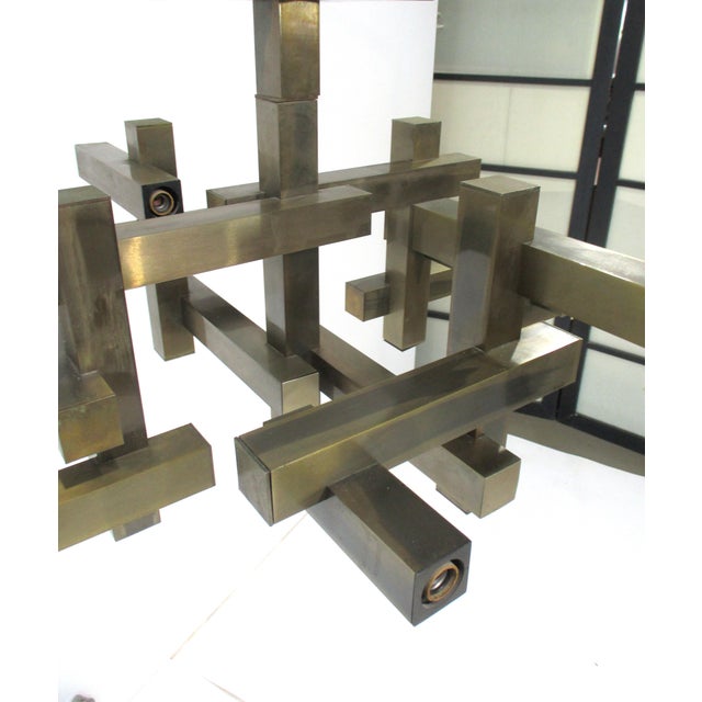 Mid 20th Century 70's Gaetano Sciolari Cityscape Chandelier Italy For Sale - Image 5 of 14