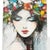 Unique Hand-Painted Portrait “Flower Fairy” – Includes Luxury Black Frame Beautiful, hand-painted portrait titled “Flower...