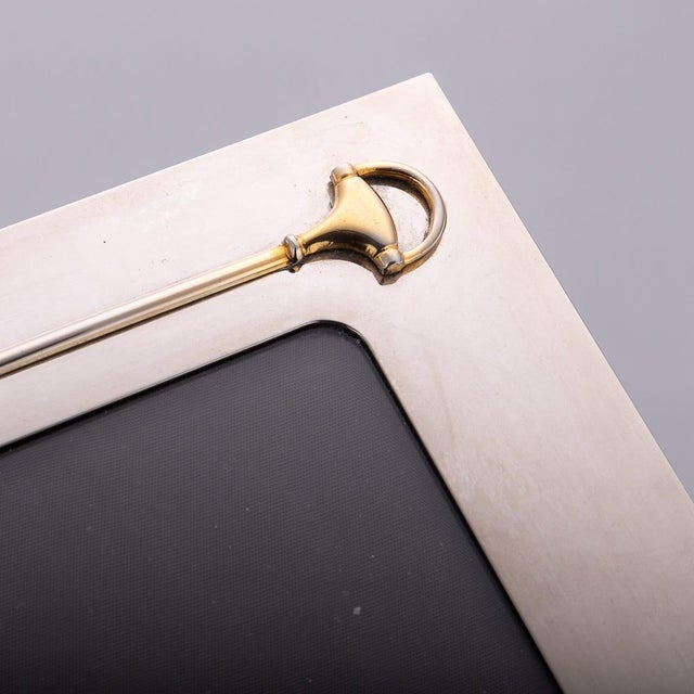 Paint Vintage Italian Silver Plated-Photograph Frame from Gucci, 1920s For Sale - Image 7 of 10