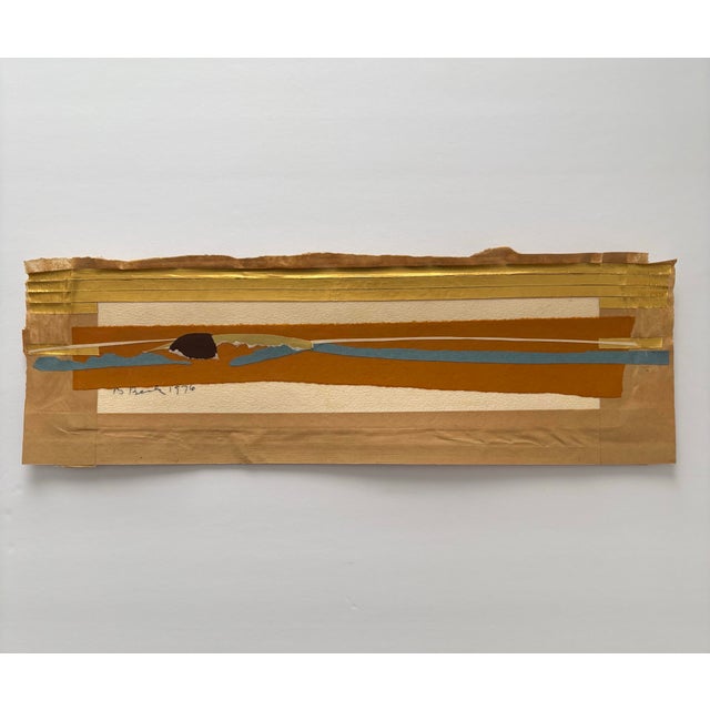 Mid-Century Modern Barbara Beck 1976 Abstract Paper Collage - Signed/Dated For Sale - Image 3 of 4