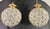 Metal Art Deco Style Globe Milk Glass & Brass Chandelier, Pendant or Lantern, a Pair For Sale - Image 7 of 13