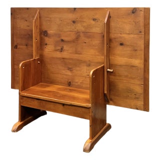 Late 1900’s Farmhouse Pine Hutch Table For Sale