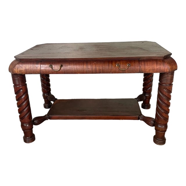 Mahogany Console Desk, 1900s For Sale