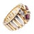 Contemporary Van Cleef & Arpels Ruby Diamond Yellow + White Gold Ring, Size 6.5 For Sale - Image 3 of 11