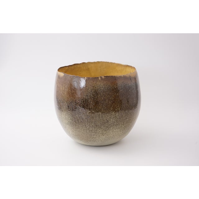 Ceramic Large Studio Ceramic Bowl by Sabine Jeck, 1980s For Sale - Image 7 of 13