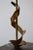 Heifetz Lamp Company Vintage Spiraling Gilt Metal Table Lamp With Oak Base Attributed to Yasha Heifetz, Circa 1950s For Sale - Image 4 of 14
