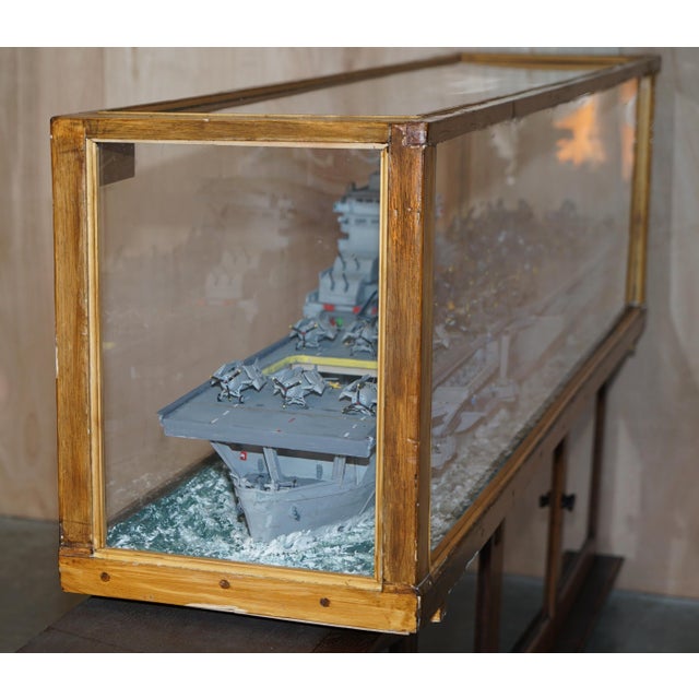 Vintage WWII American Wood Light Aircraft Carrier Made by Sailors For Sale - Image 12 of 18