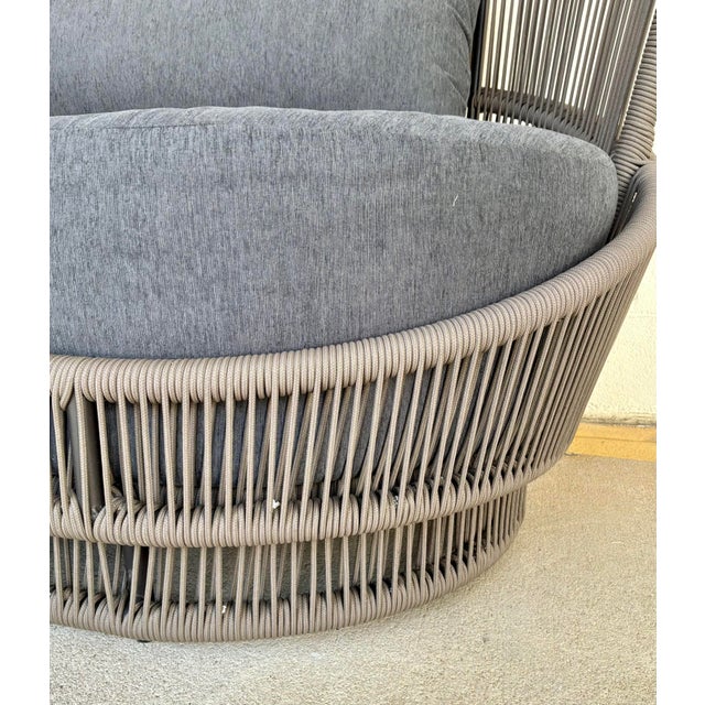 Outdoor Modern Taupe and Gray Azzurro Sofa and Chair Set of 2 For Sale In Atlanta - Image 6 of 10