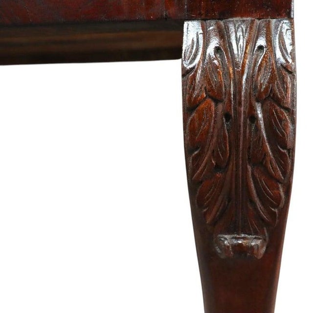 American Empire Classical Flame Mahogany Clawfoot Secretary Desk C1840 For Sale - Image 10 of 15