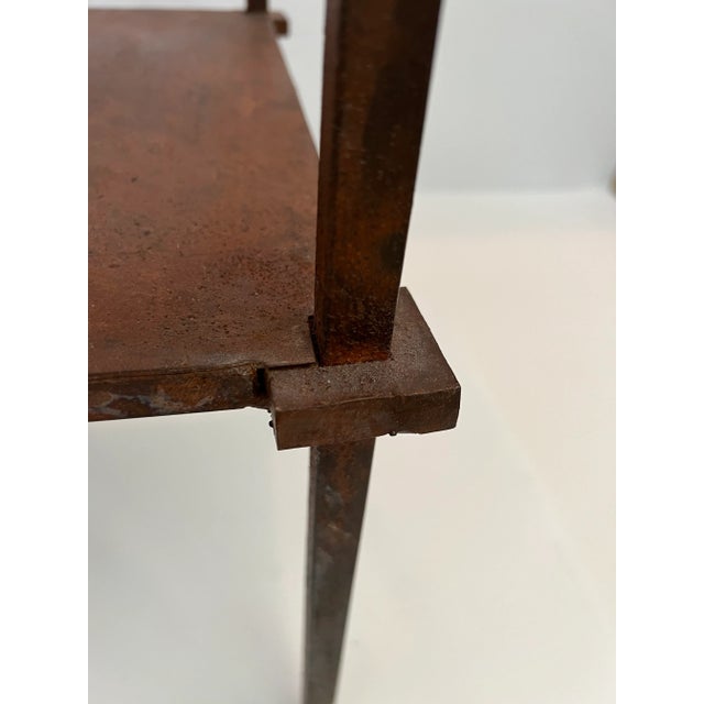 Vintage Industrial Iron Table For Sale - Image 4 of 13